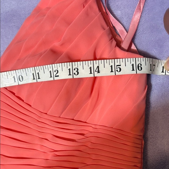 Chic One-Shoulder Women's Mini Dress in Coral - Picture 8 of 12